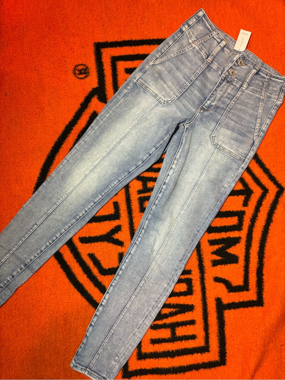 American Eagle super high-rise denim jeggings